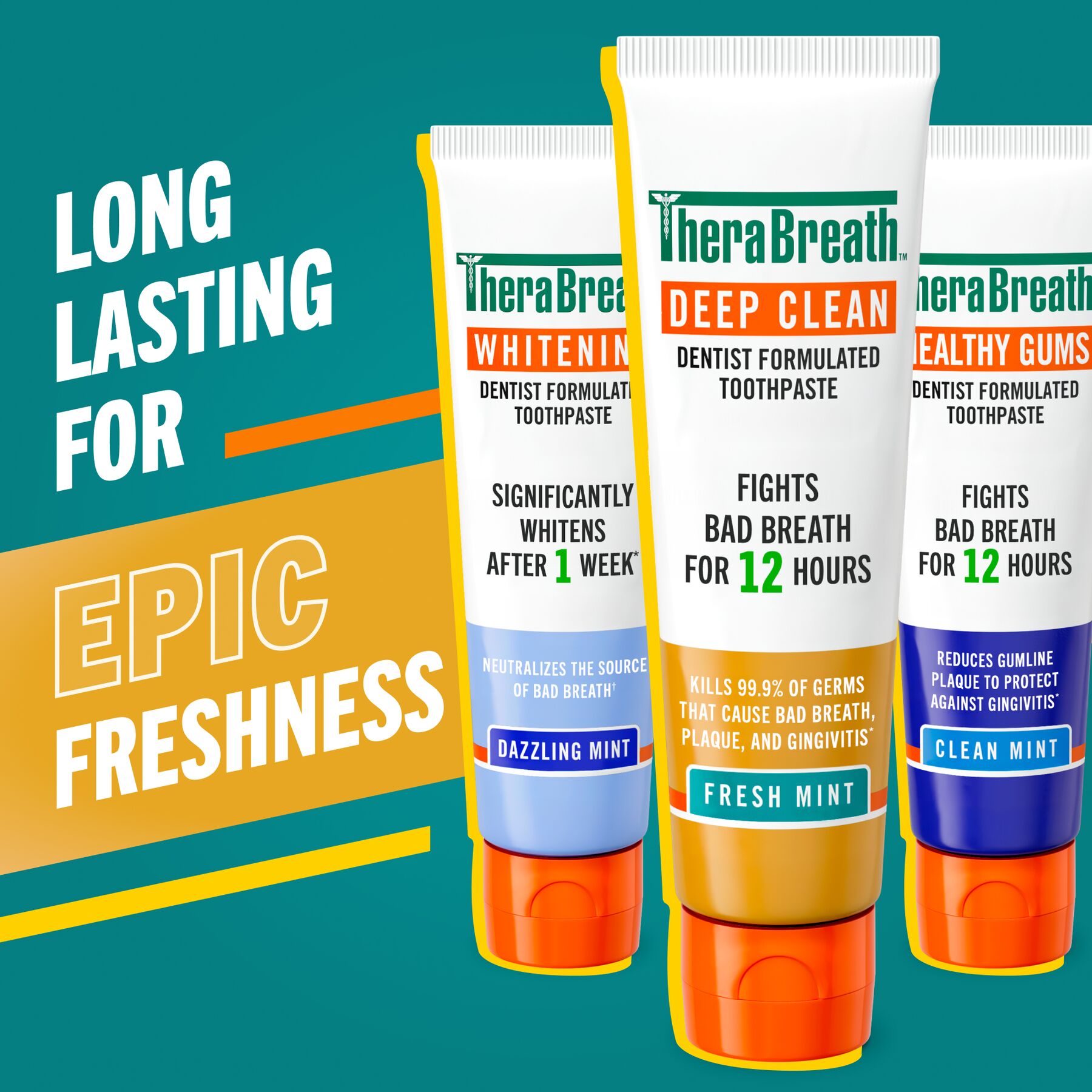Alternative view of TheraBreath Deep Clean Toothpaste, Helps Fight Bad Breath, Fresh Mint